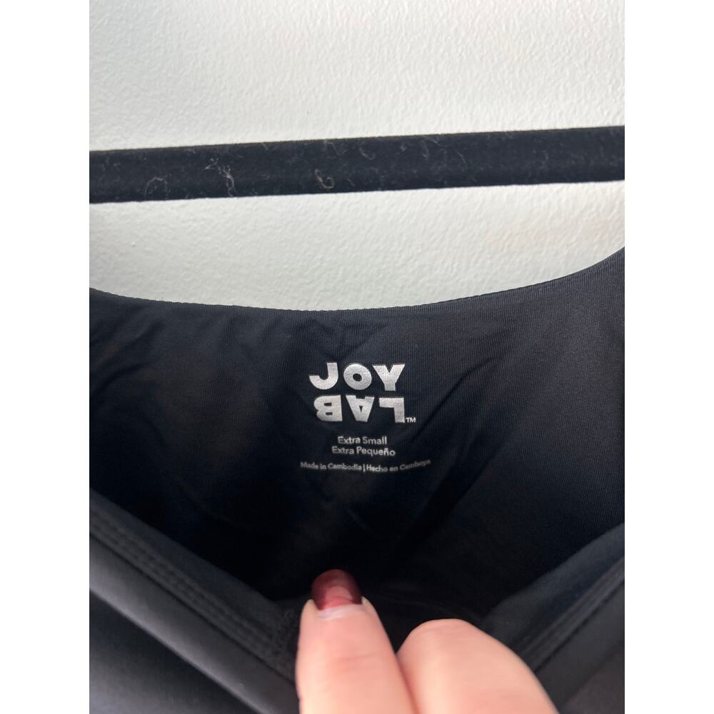 JoyLab Black Cropped Short Sleeve Side Cinch Active Top  Extra Small - Picture 5 of 5